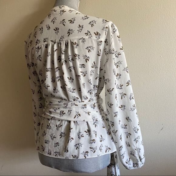 1. State Women’s Floral Long Sleeve Wrap Blouse - Picture 7 of 9